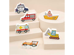 Numbers, Animals, and Vehicles Interactive Board with Magnetic Fishing