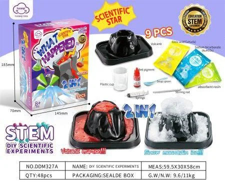 DIY 2-in-1 Volcano Scientific Experiment Set