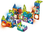 56-Piece DIY Magnetic Building Blocks – Luminous Tiles & Marble Run - image 2