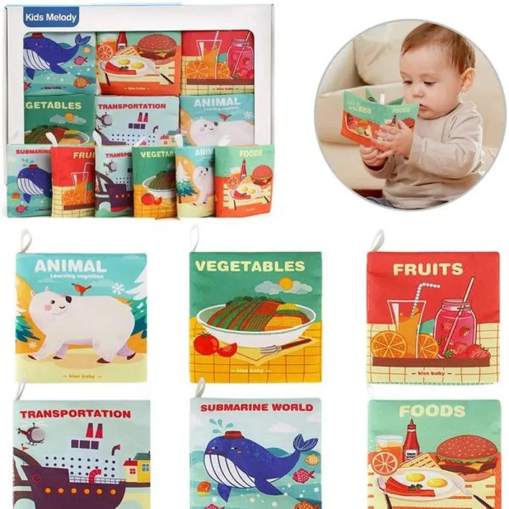 Crinkle Cloth Books for Babies, set of 6 – soft baby book