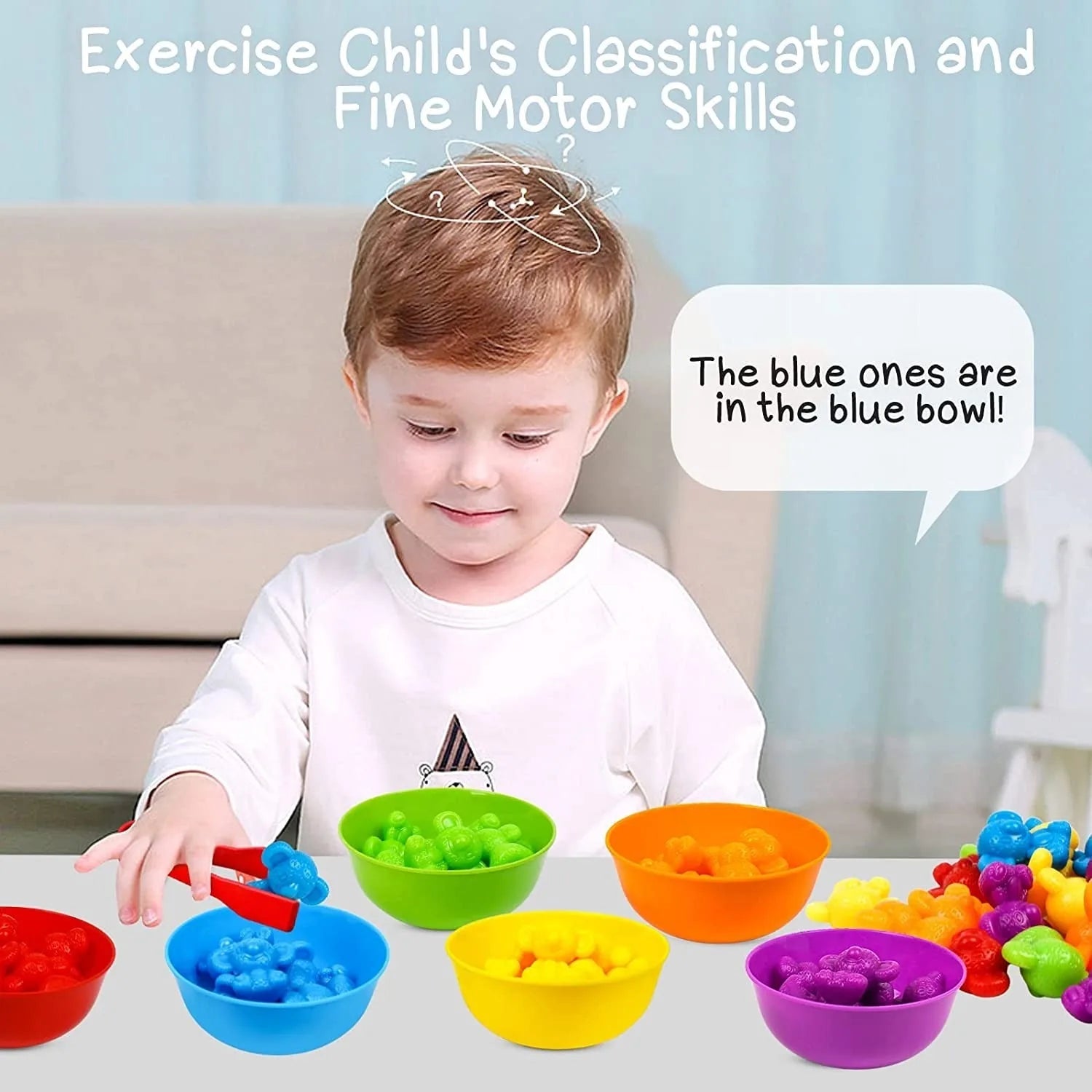 Colorful Sort Counting Bears with Matching Cups