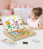2-in-1 Montessori Magnetic Puzzle Drawing Board - image 10