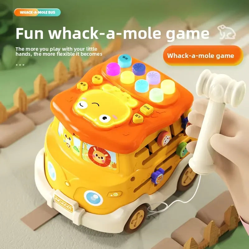 Musical Whack-a-Mole School Bus – Interactive Activity Toy