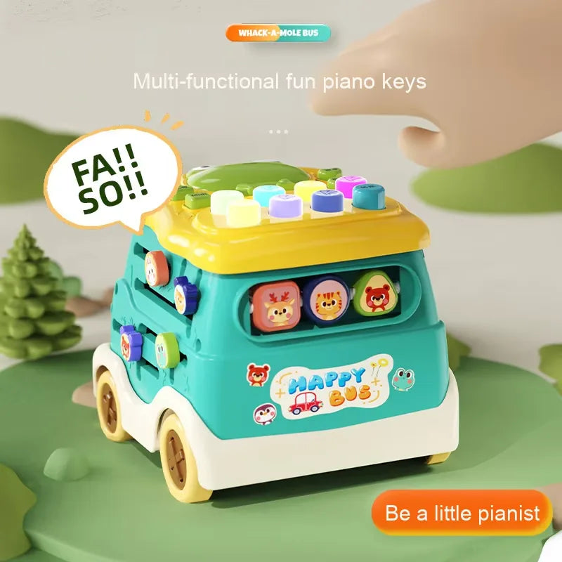 Musical Whack-a-Mole School Bus – Interactive Activity Toy