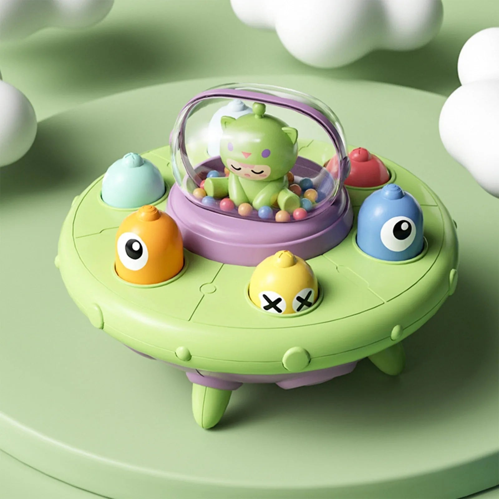 Interactive UFO Whack-a-Monster Toy