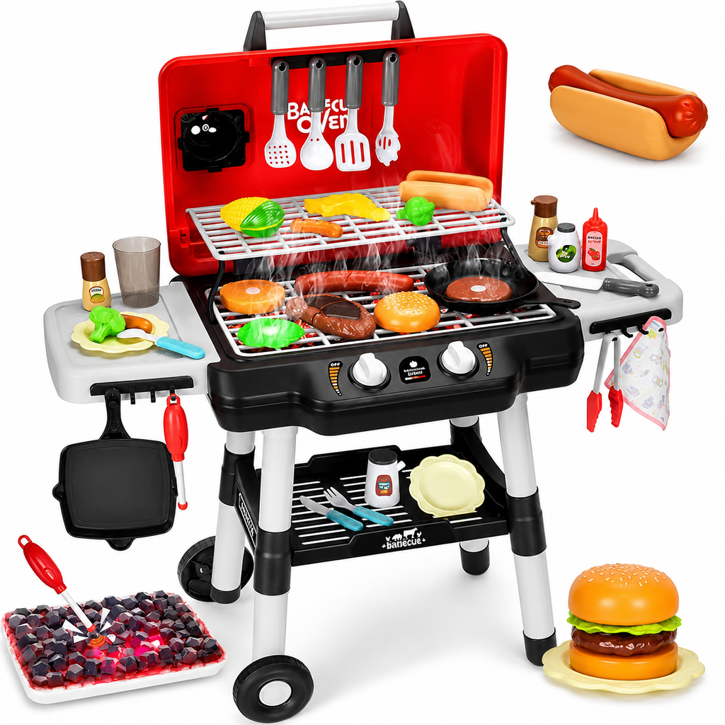 Kids BBQ Grill Playset with Light & Sound