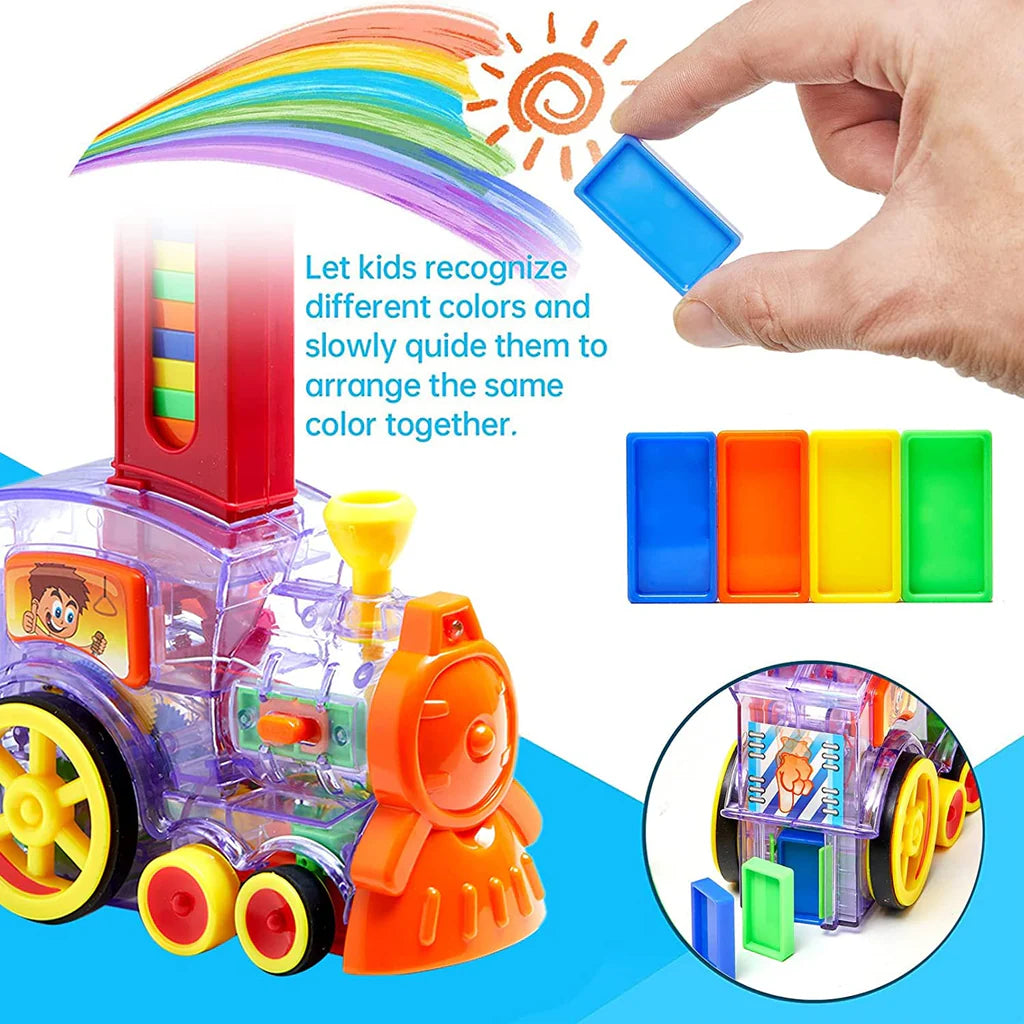 🚂 Automatic Domino Train Set 🎲 - JustForKids