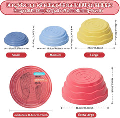Stepping Stones for Kids Non-Slip Balance River Stones Sensory - 5 pie