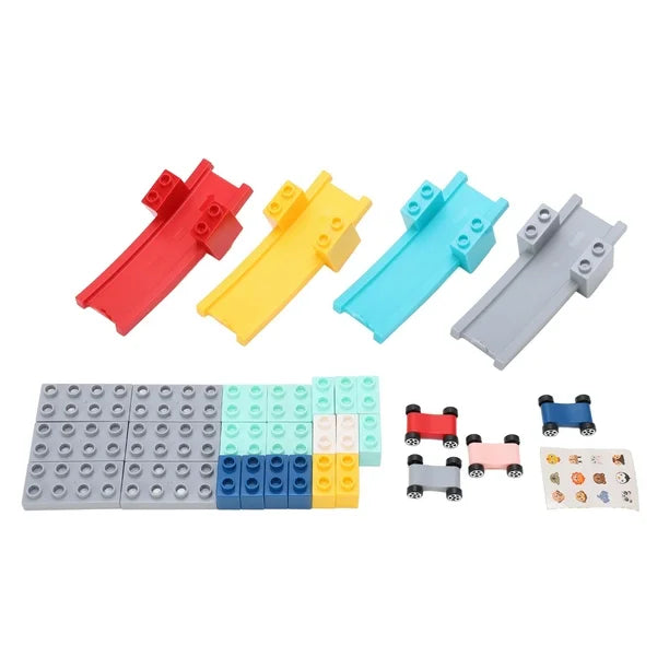 Multifunctional Glider Car Racing Track Building Blocks