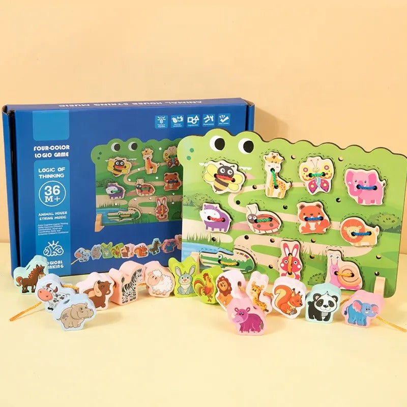 Wooden Animal Lacing & Threading Kit