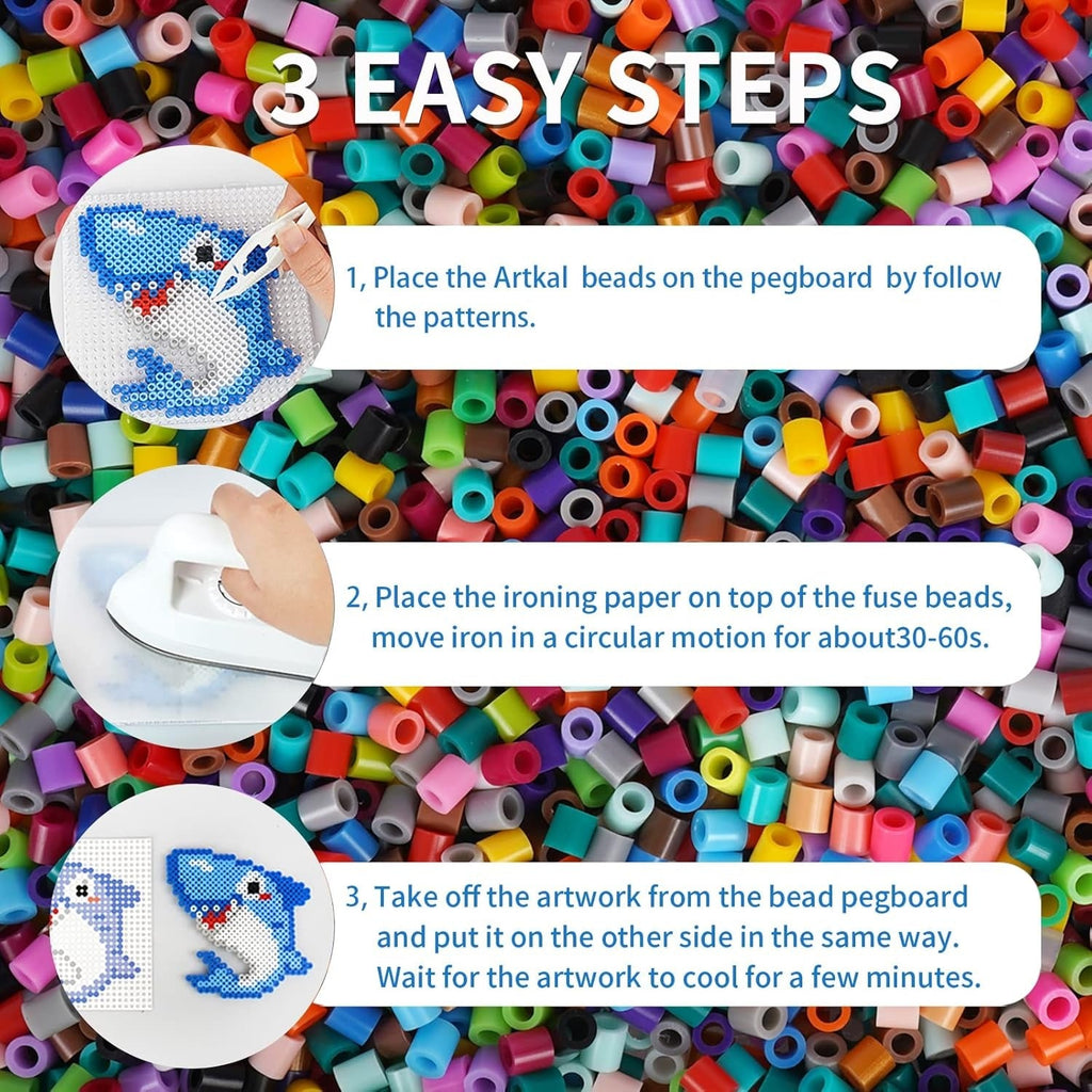 3D Thermal Mosaic Underwater Sea World 4000 Iron Beads Set - JustForKids