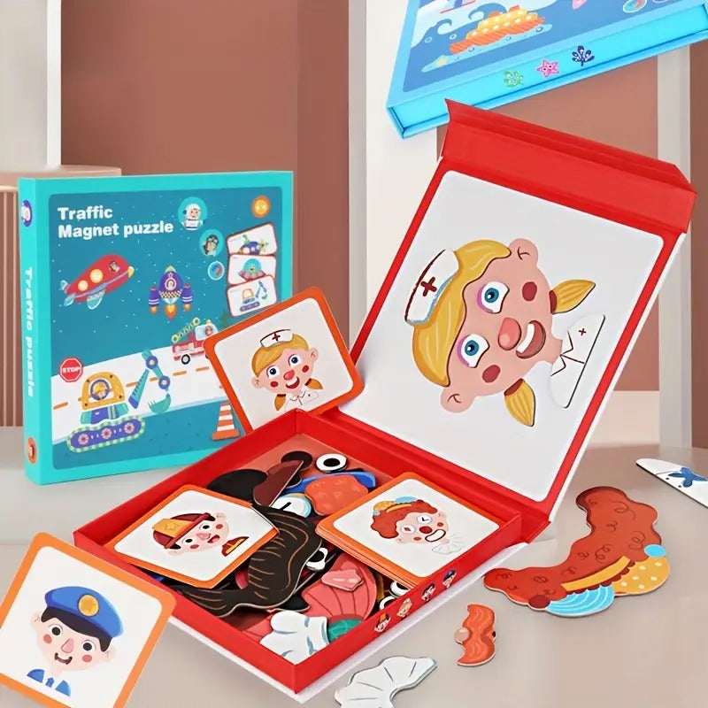 Magnetic Professional Figures Traffic Puzzle