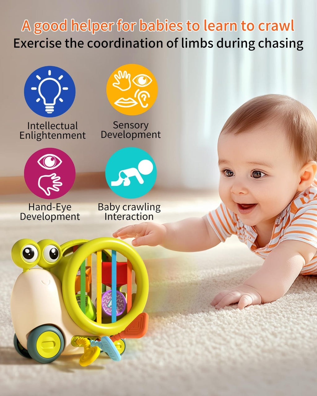 Snail Early Education Sensory Shape Sorting - JustForKids