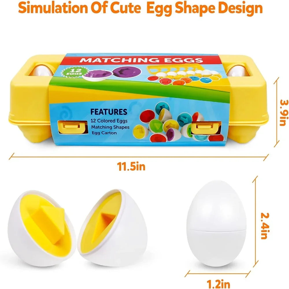 Matching Eggs Color Recognition and Shape - JustForKids