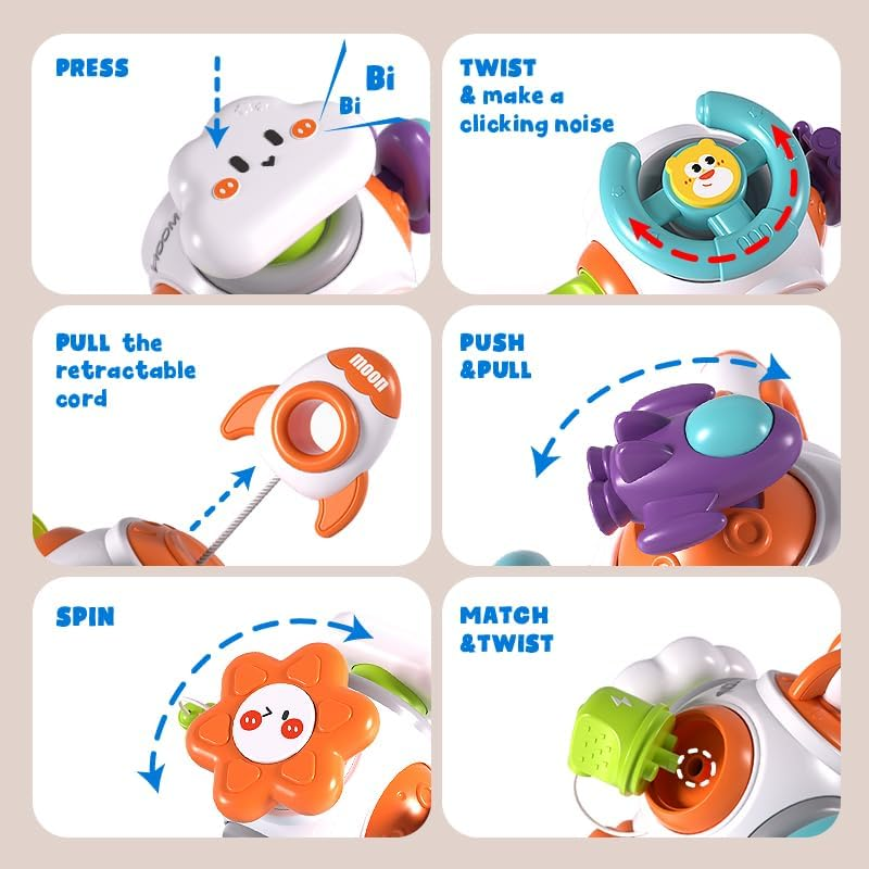 Space-Themed Busy Ball Fidget & Sensory Toy for Toddlers