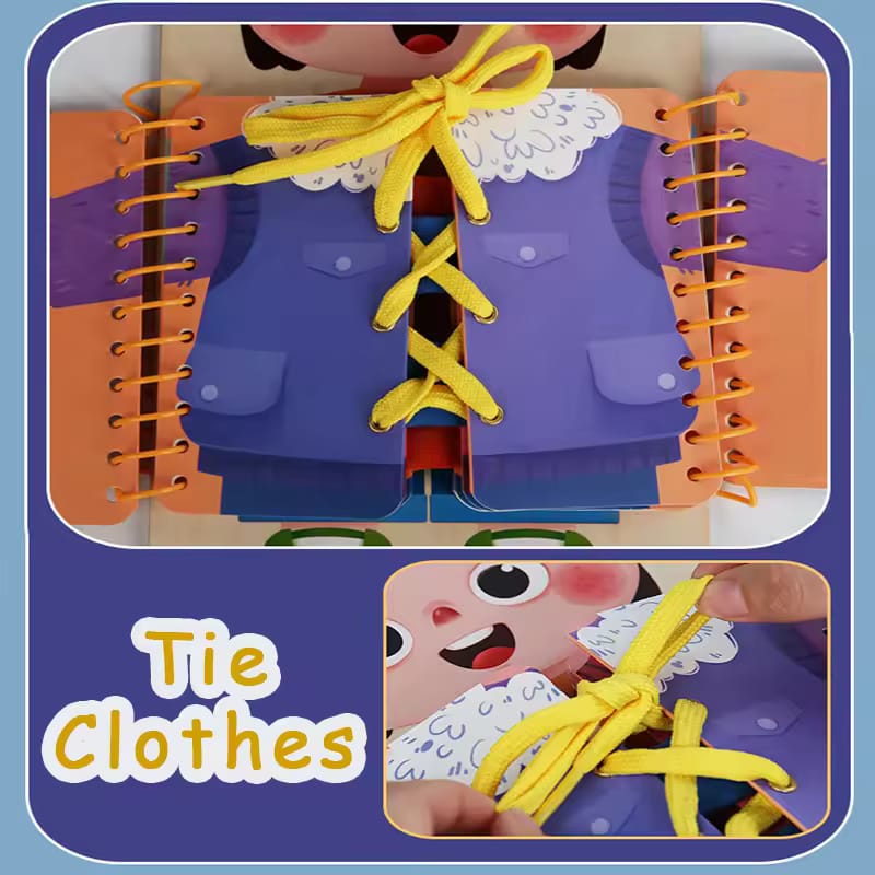 Montessori Wooden Busy Dress Learning Kit - JustForKids