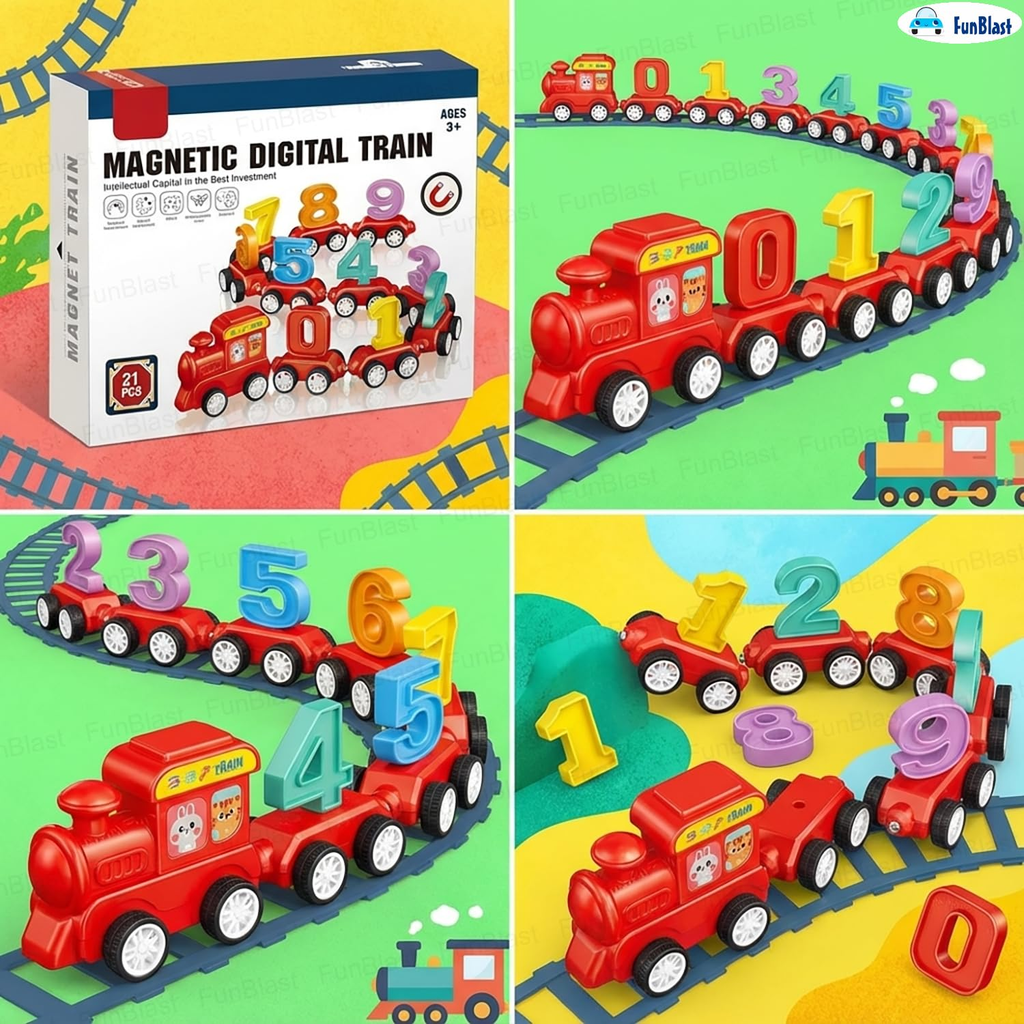 Magnetic Numbers Learning Train (21 Pcs)