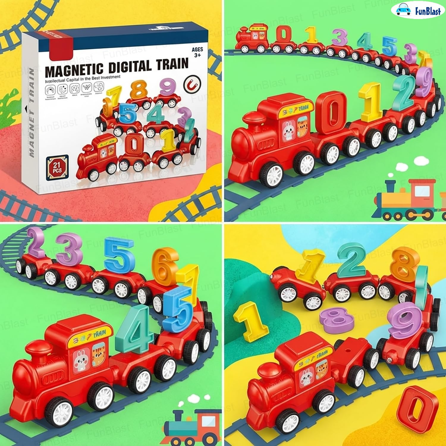 Magnetic Numbers Learning Train (21 Pcs)