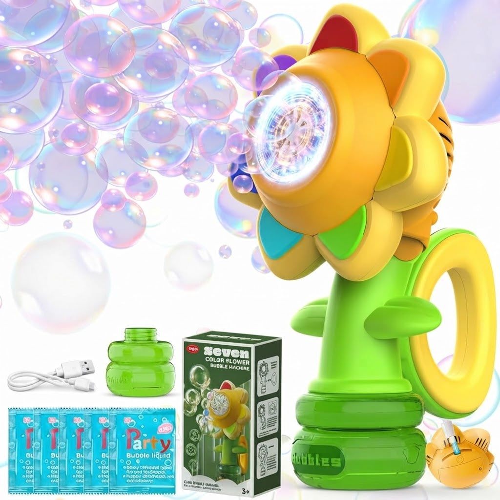 Flower Bubble Machine - Assorted Color