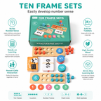 Wooden Ten Frame Number Sense Learning Set