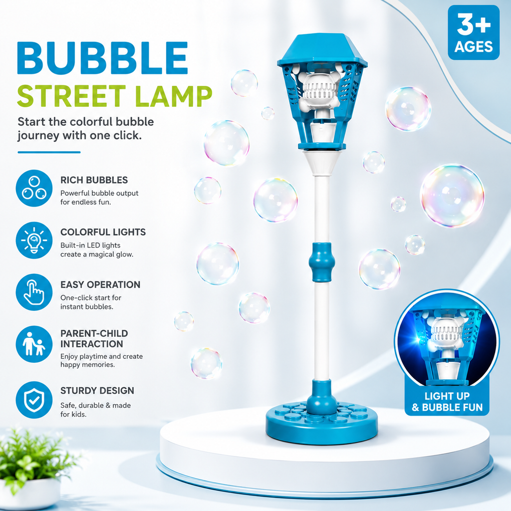 Bubble Torch Fun Garden Lamp Toy with LED Lights JustForKids