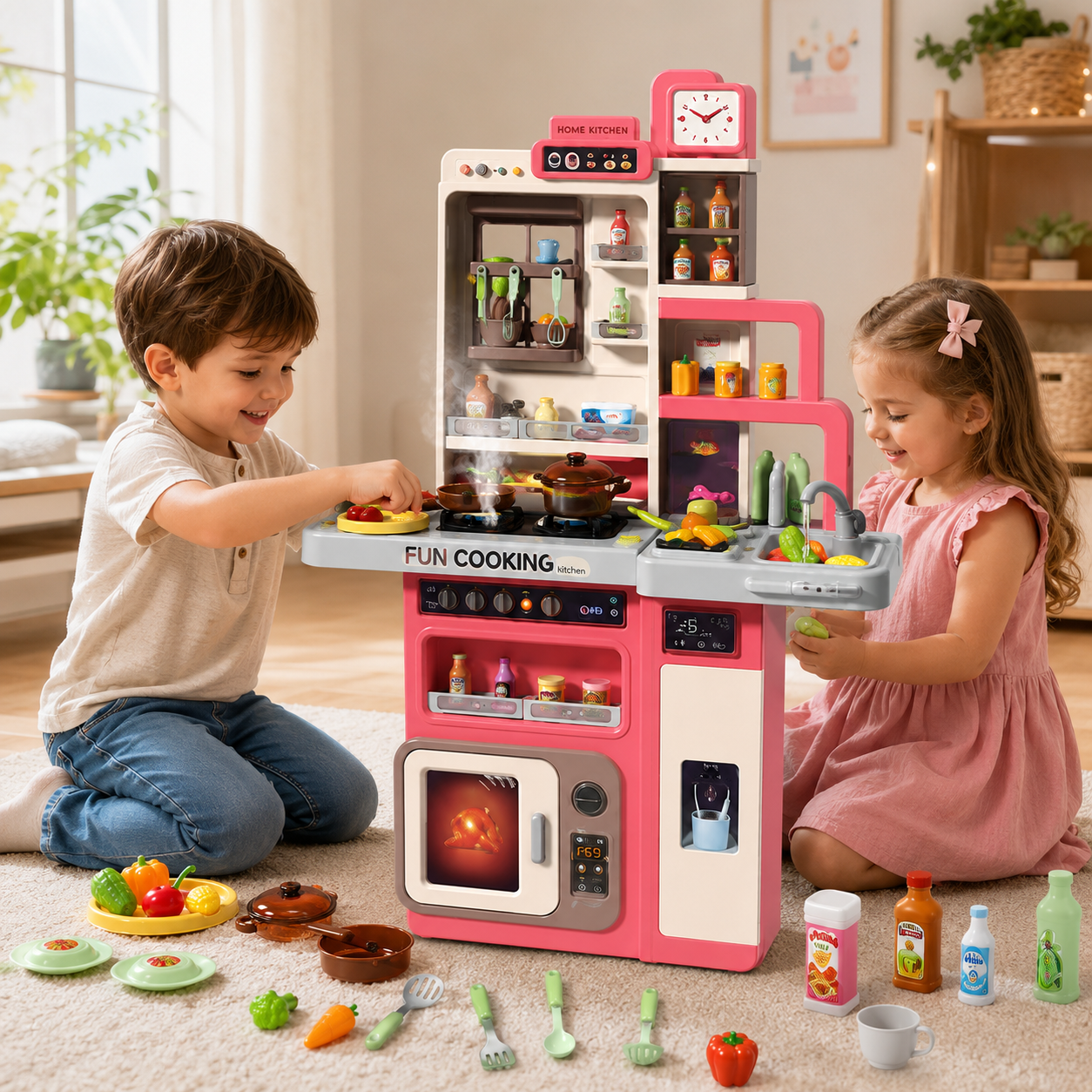 Western Kitchen Play Set – Cooking Kitchen Toy