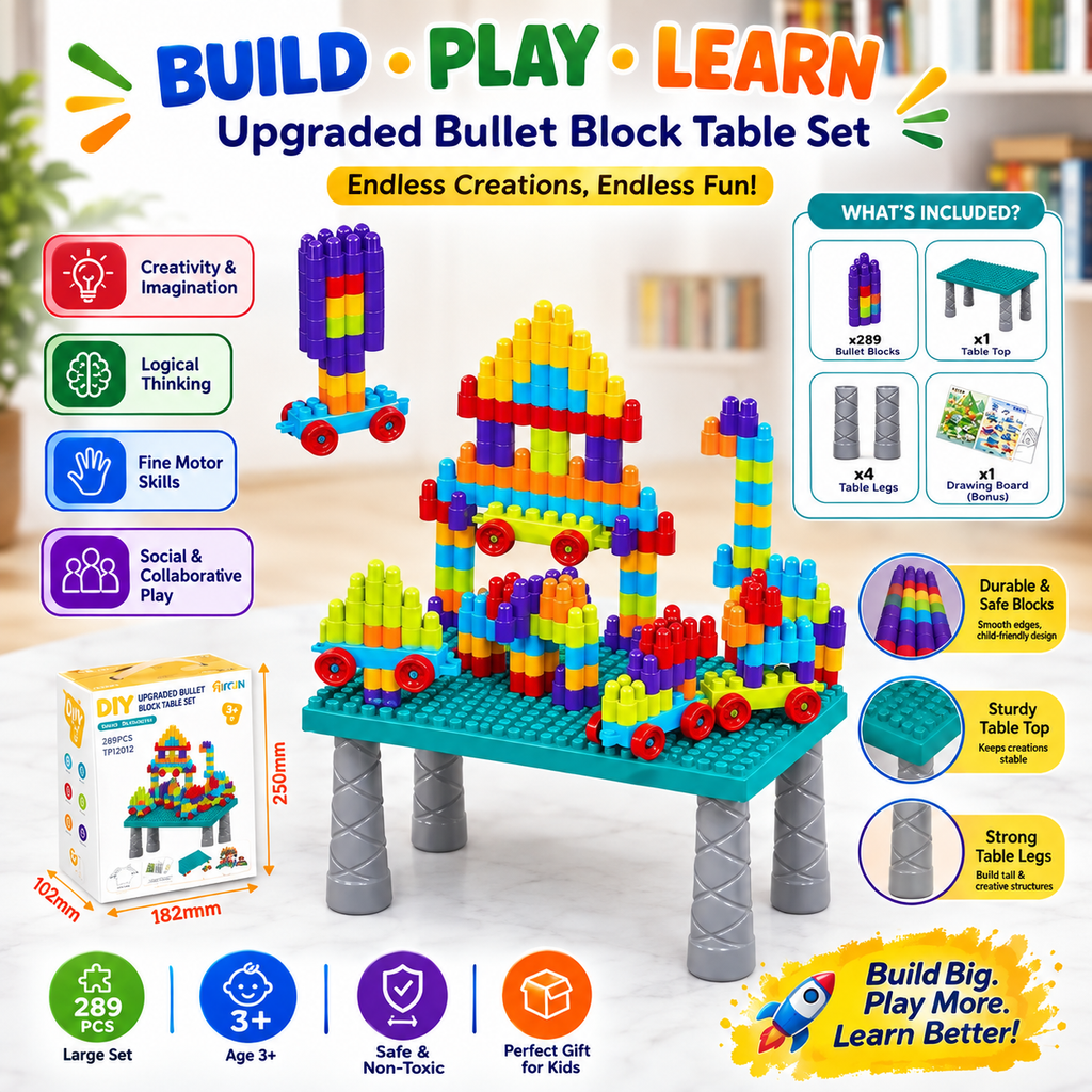 289 Pieces Creative Building Block Table Toy Set