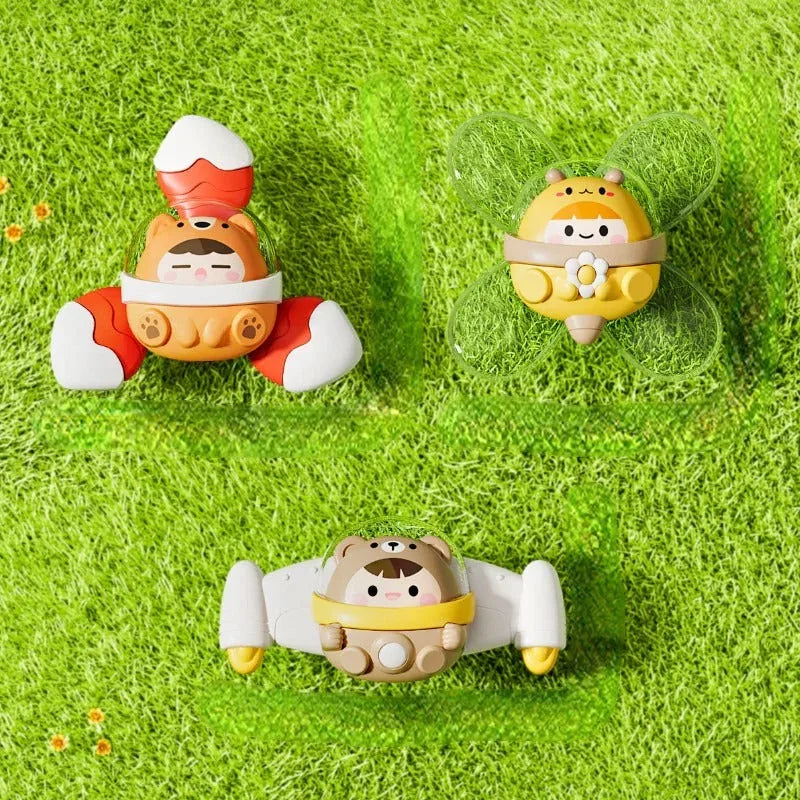 Space-Themed Spinning Toy Set