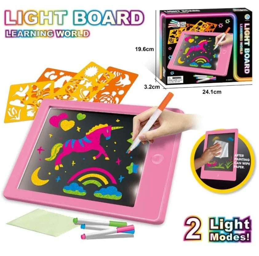 Creative Neon Colorful Light LCD Drawing Tablet