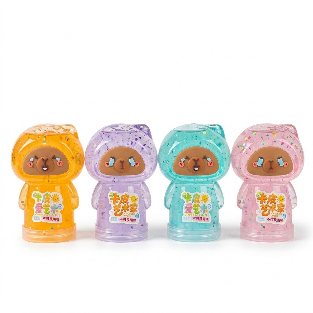Cute Cartoon Crystal Slime Toy – Glitter Jelly Figure
