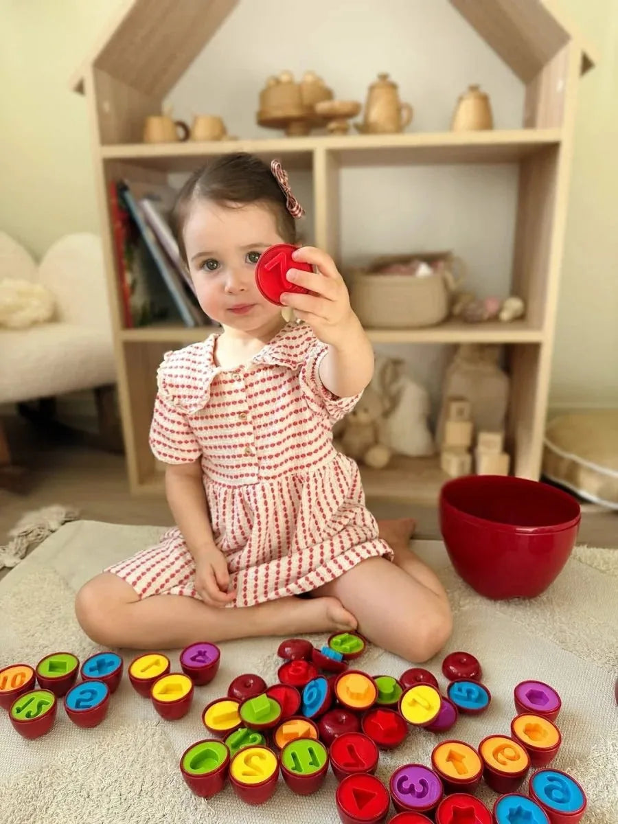 Apple Smart Eggs – Montessori Matching & Learning Toy