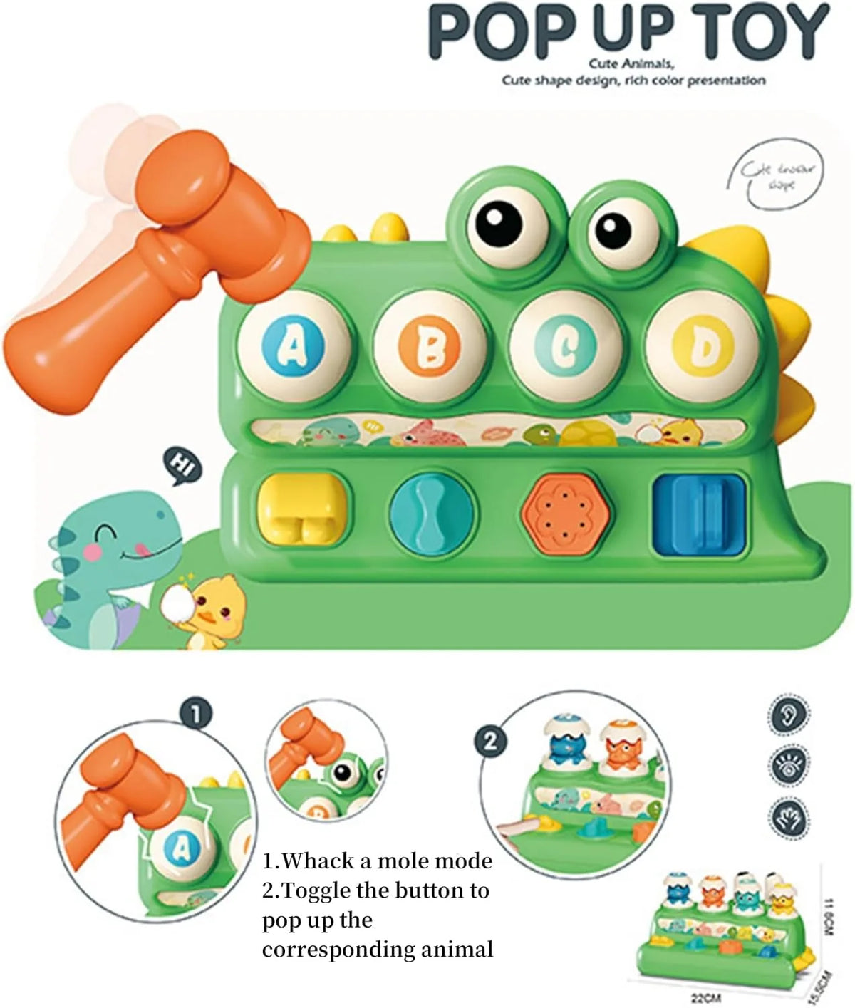 Dinosaur Pop-Up Whack Game