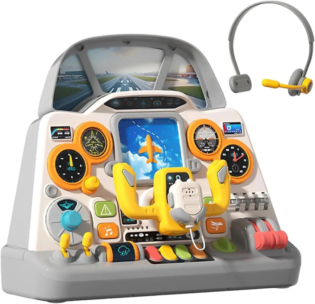 Aircraft Cockpit Simulator Interactive Pilot Play Toy