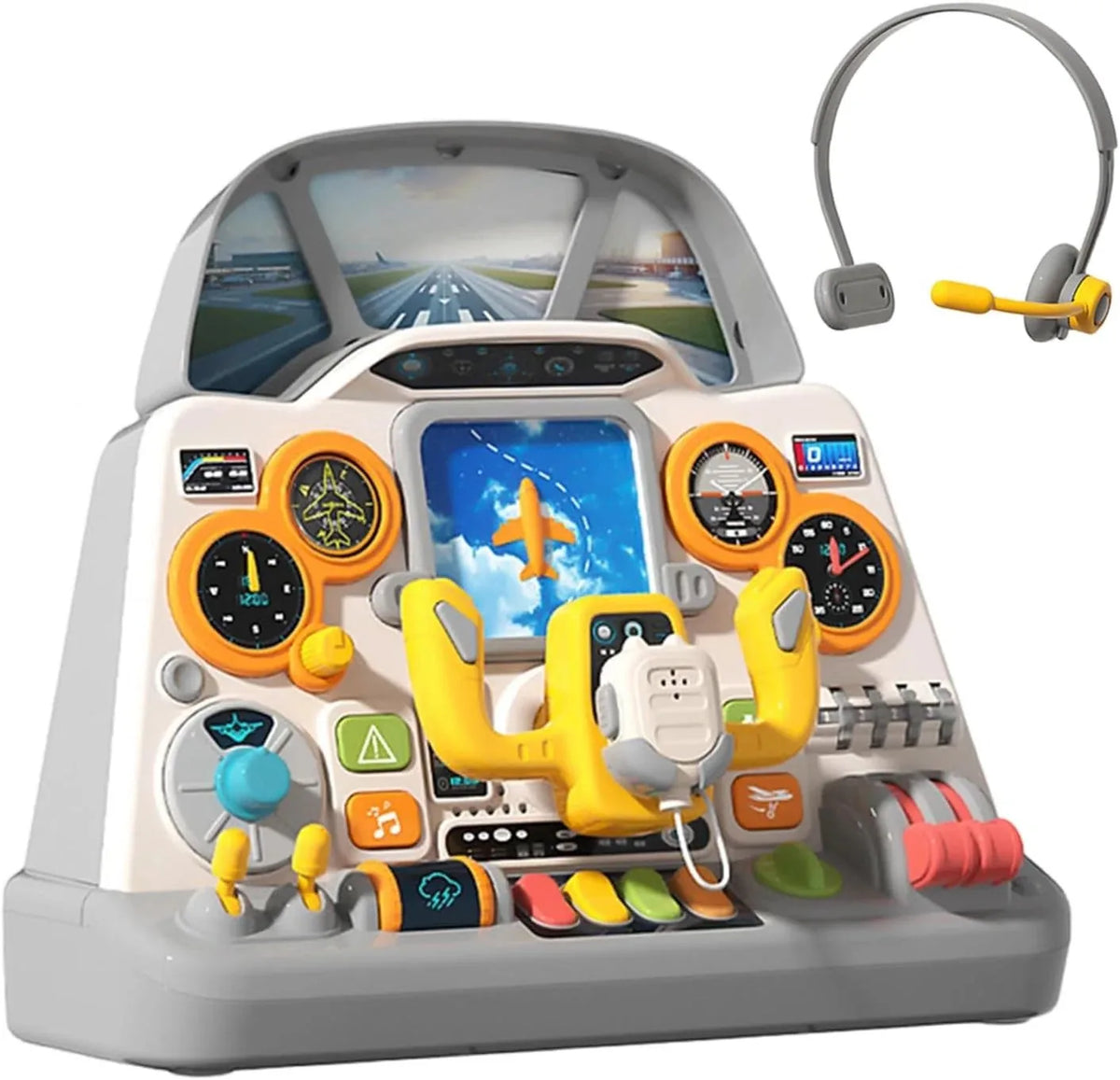 Aircraft Cockpit Simulator Interactive Pilot Play Toy