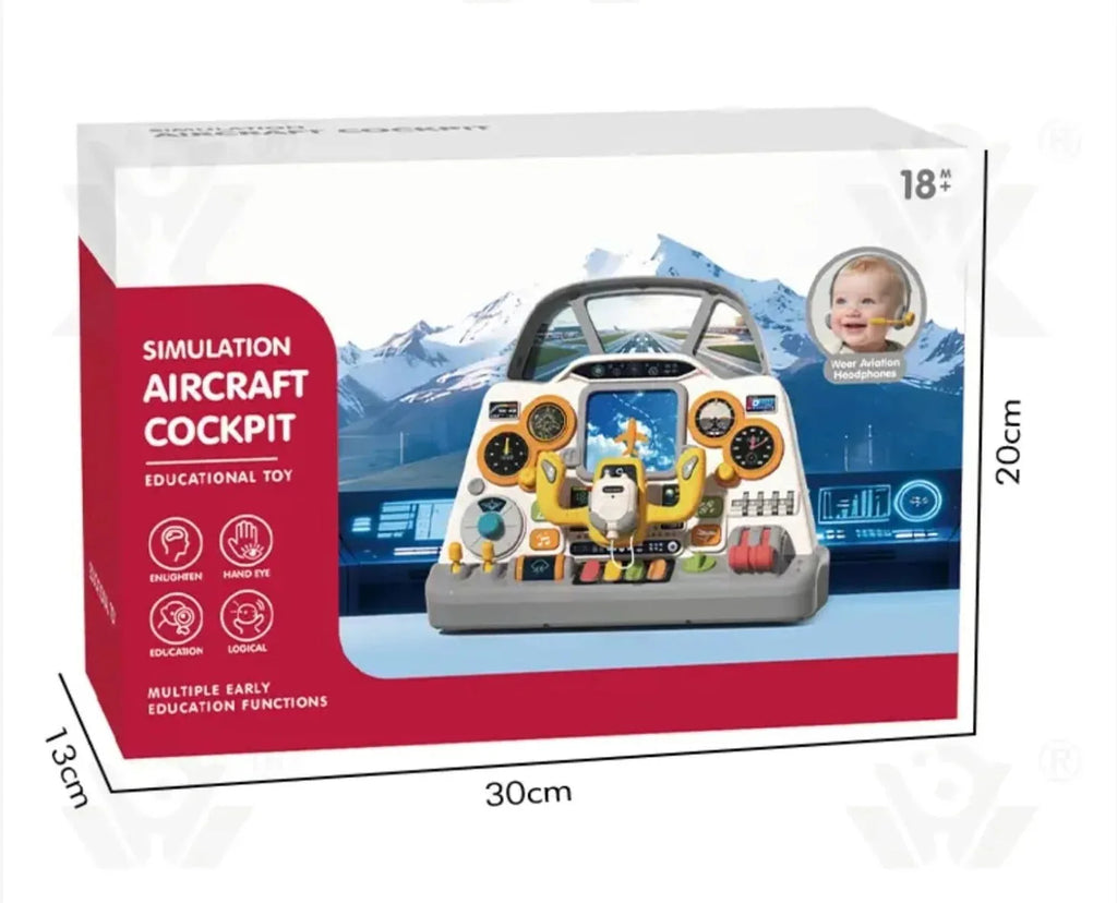 Aircraft Cockpit Simulator Interactive Pilot Play Toy