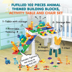3-in-1 Building & Activity Set (102 Pcs)
