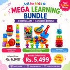 3 in 1 Early Learning Bundle – Stacking, Spinning & Sorting Toy Set