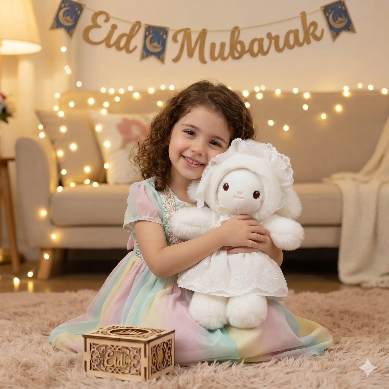 Baby Bunny Doll with Lace Dress - EID Special