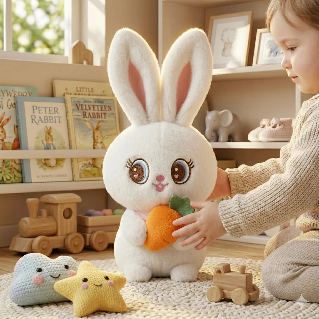 Cute Bunny Plush Toy with Carrot