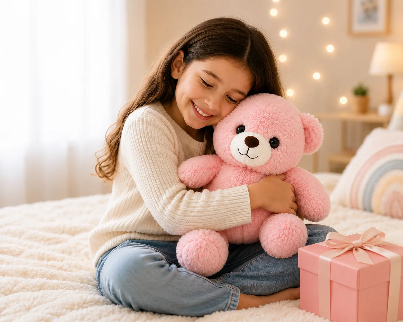 Cute Chubby Teddy Bear Plush Toy - Mini Soft Stuffed Animal Gift (10")