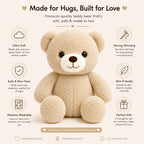 Cute Chubby Teddy Bear Plush Toy - Mini Soft Stuffed Animal Gift (10")