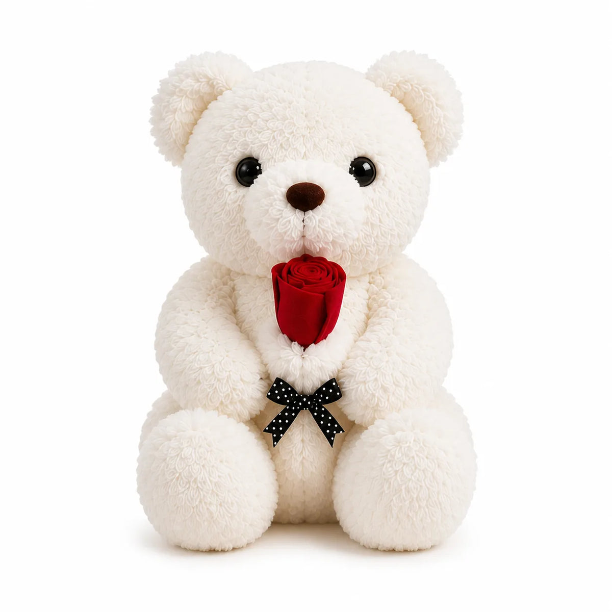 Romantic Rose Teddy Bear Plush Toy - The Perfect Love & Anniversary Gift (13")
