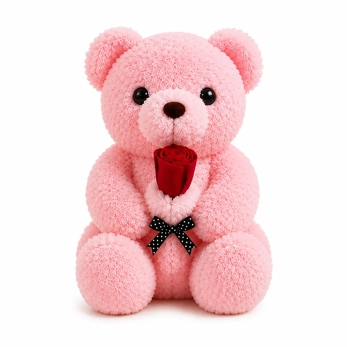 Romantic Rose Teddy Bear Plush Toy - The Perfect Love & Anniversary Gift (13")