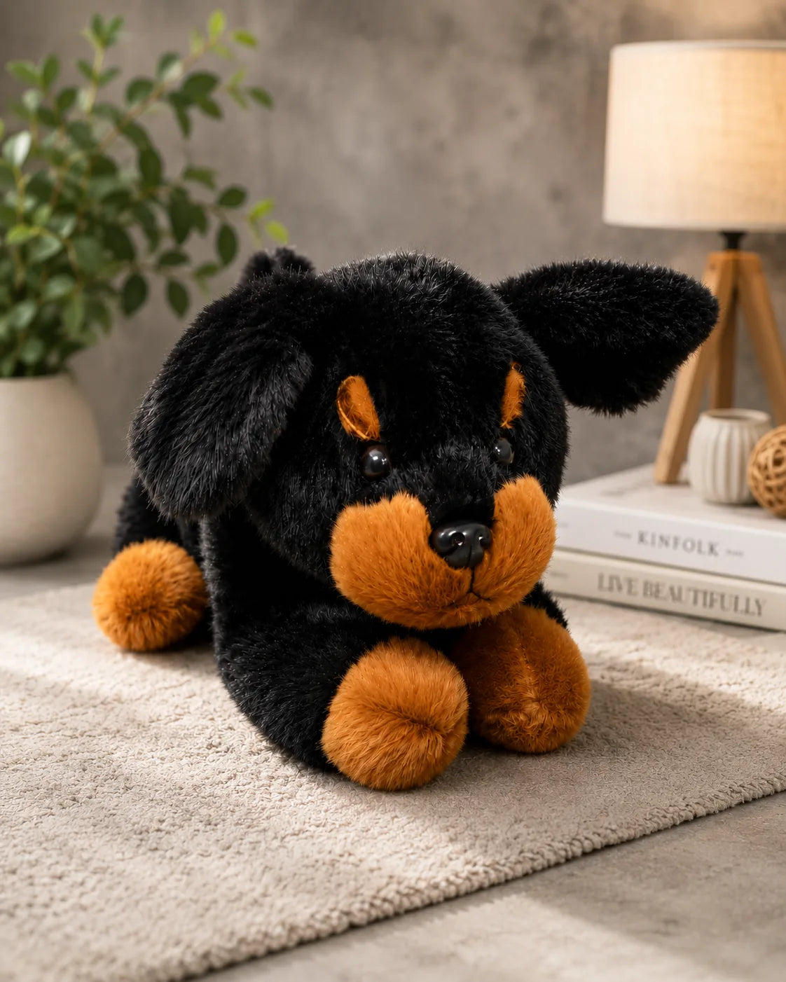 Rottweiler Puppy Dog-Stuffed Plush Toy