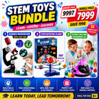 Science Explorer Bundle || 68 Experiment Kit - Kids MicroScope - Rotating Planets