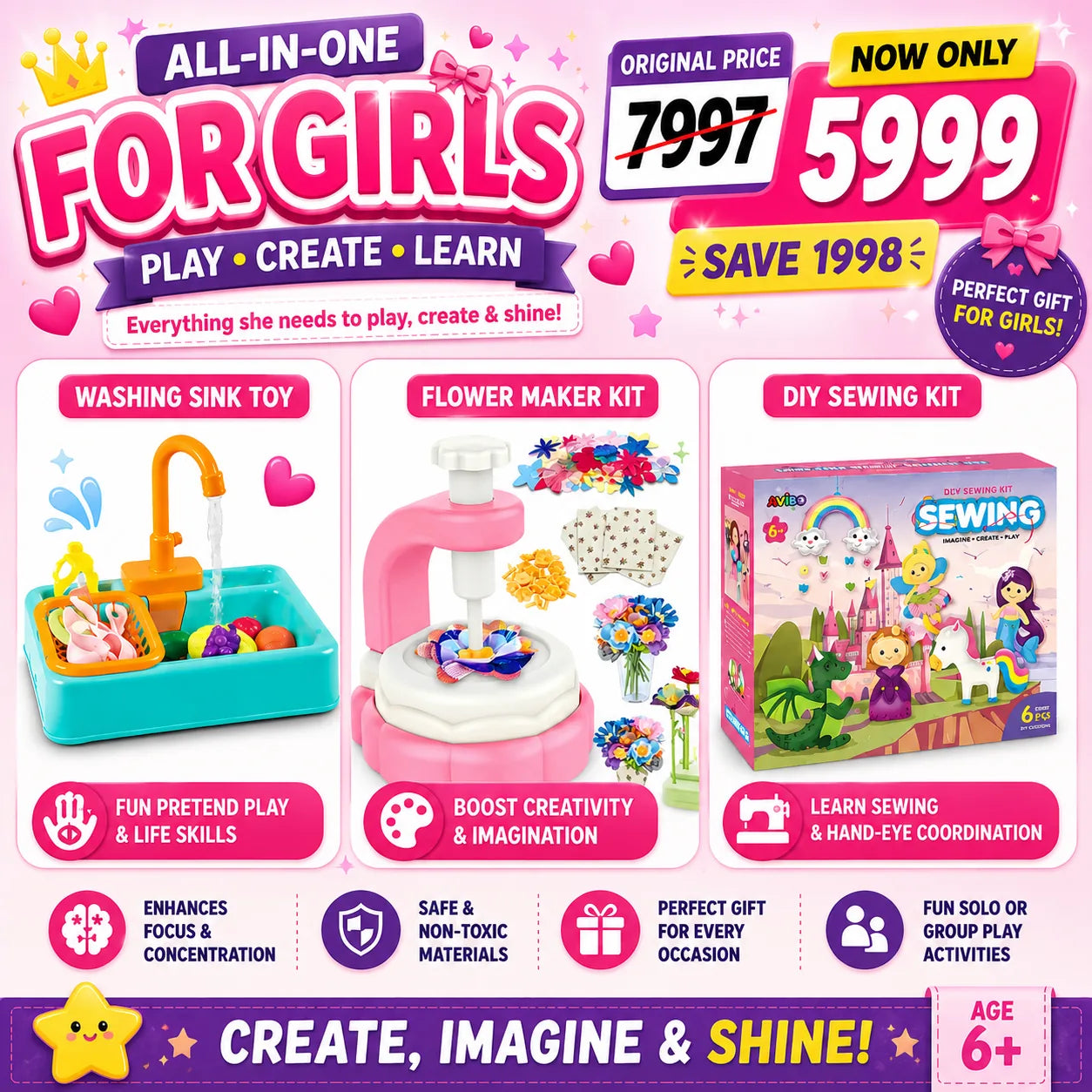 Creative Playtime Bundle For Girls