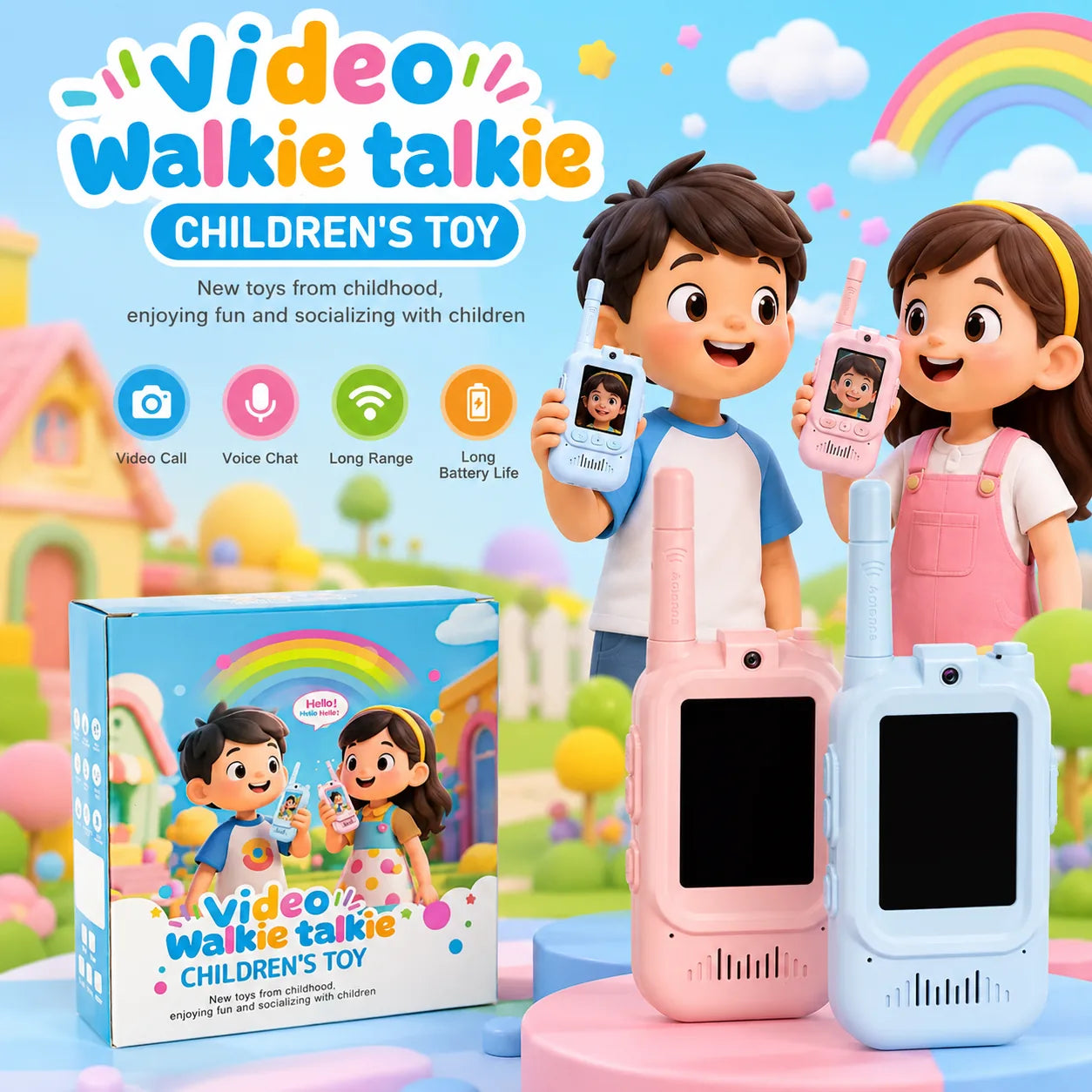 Video Walkie Talkie for Kids – Real-Time Talk & See Toy