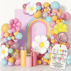 Premium Pink & White Balloon Garland Kit for Birthday Party