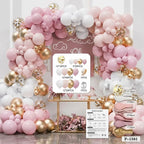 Premium Pink & White Balloon Garland Kit for Birthday Party