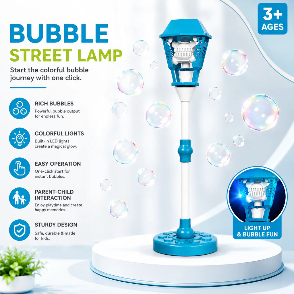 Blue Bubble Street Lamp with LED light